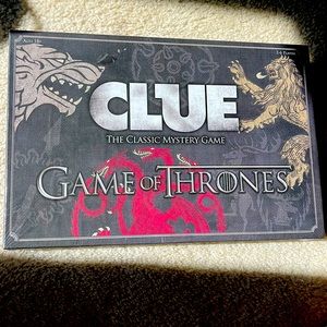 Game of Thrones themed Clue board game. Unused, still wrapped.